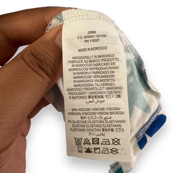 Boden Tropical Stamp Tori Jersey Stretch Printed Mini Dress Size 16/18 Long - Picture 9 of 10